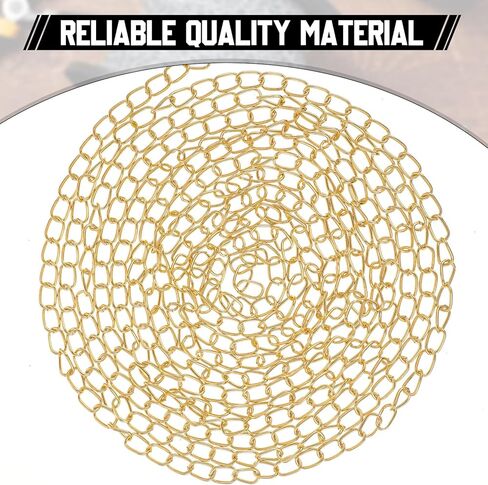 100 ft Jack Chain Galvanized Steel Hanging Chain Link Chain Black Chain Roll Chain Spool Metal Light Fixture Chain for Bird Feeders, Overhead Lights, Artworks, Flowerpots (1.3mm) in Kuwait