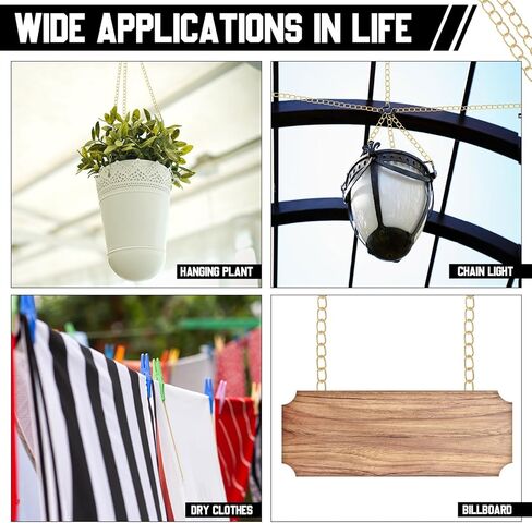 100 ft Jack Chain Galvanized Steel Hanging Chain Link Chain Black Chain Roll Chain Spool Metal Light Fixture Chain for Bird Feeders, Overhead Lights, Artworks, Flowerpots (1.3mm) in Kuwait