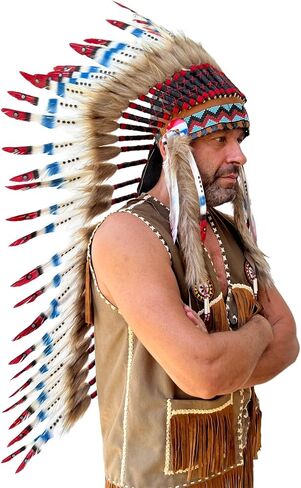 Native Americans Medium Size Headdress Goose Feather in Saudi Arabia