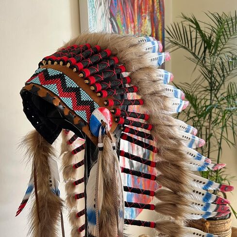 Native Americans Medium Size Headdress Goose Feather in Saudi Arabia