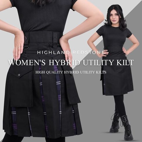 Hybrid Utility Kilts for Women Scottish Traditional Highland Costume Kilts in Kuwait