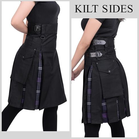Hybrid Utility Kilts for Women Scottish Traditional Highland Costume Kilts in Kuwait