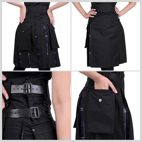 Hybrid Utility Kilts for Women Scottish Traditional Highland Costume Kilts in Kuwait