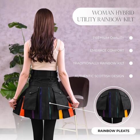 Hybrid Utility Kilts for Women Scottish Traditional Highland Costume Kilts in Kuwait