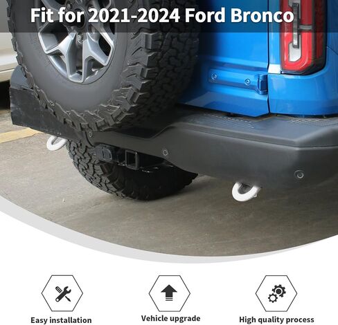 أغطية حلقة على شكل حرف D من Linskip مناسبة لملحقات Ford Bronco 2021-2024 2025، واقيات أكمام مطاطية لملحقات Bronco Raptor (أحمر) in Saudi Arabia