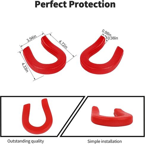 JWWY Bumper Tow Hook Covers Tow Trailer Hitch Receiver Cover Towing Hitch Rubber Sleeve Protector Cover Trim Fit for 2014-2024 Chevy Silverado GMC Sierra Exterior Accessories 2PCS Red in Saudi Arabia