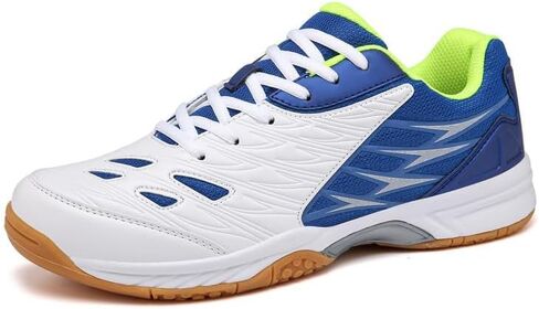 أحذية تنس خفيفة الوزن لكرة البيسبول لجميع الملاعب، أحذية رياضية لتنس الريشة في الأماكن المغلقة والمفتوحة مع دعم قوس التدريب باللون الأزرق in Kuwait