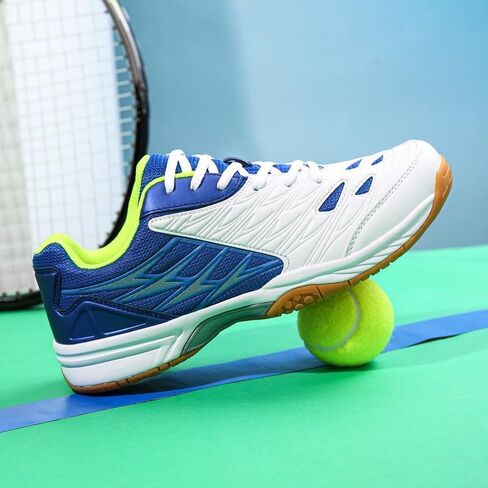 أحذية تنس خفيفة الوزن لكرة البيسبول لجميع الملاعب، أحذية رياضية لتنس الريشة في الأماكن المغلقة والمفتوحة مع دعم قوس التدريب باللون الأزرق in Kuwait