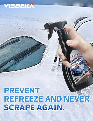 رذاذ مزيل الجليد للزجاج الأمامي والمساحات حماية قصوى في الشتاء يذيب الجليد والصقيع بسرعة ويمنع إعادة التجميد (-113 درجة فهرنهايت، 16.9 أونصة سائلة.) in Kuwait