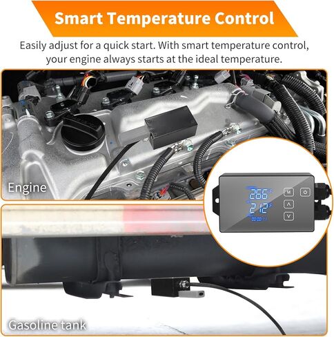 سخان كتلة المحرك المغناطيسي 120 فولت 100 وات مع وحدة تحكم ذكية في درجة الحرارة (32-302 درجة فهرنهايت قابلة للتعديل)، شاشة LCD لدرجة الحرارة والوقت في الوقت الحقيقي، مثالية للسيارات والشاحنات والجرارات وغيرها من المعدات in Kuwait