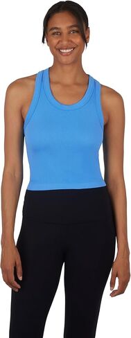 90 Degree By Reflex Womens Seamless Tank Ribbed Fitted Racerback Hip-Length Top 3 Pack in Kuwait