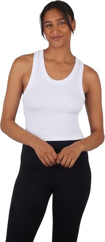 90 Degree By Reflex Womens Seamless Tank Ribbed Fitted Racerback Hip-Length Top 3 Pack in Kuwait