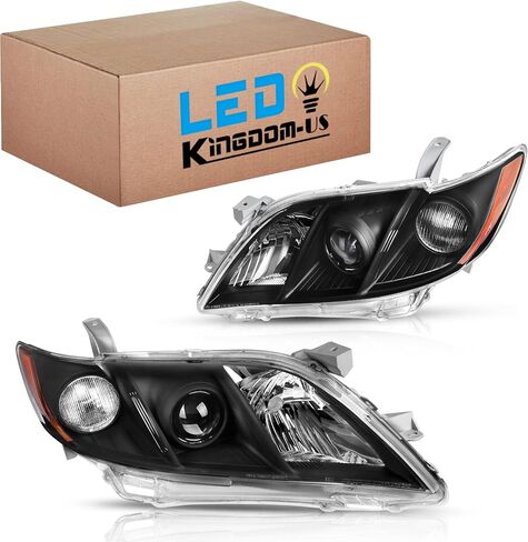 LEDKINGDOMUS Headlight Assembly, DOT-certified, Compatible with 2002 2003 2004 2005 Dodge Ram 1500 2500 3500 Pickup Headlamps Replacement Black Housing Amber Reflector Clear Lens in Saudi Arabia