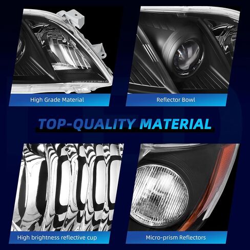 LEDKINGDOMUS Headlight Assembly, DOT-certified, Compatible with 2002 2003 2004 2005 Dodge Ram 1500 2500 3500 Pickup Headlamps Replacement Black Housing Amber Reflector Clear Lens in Saudi Arabia