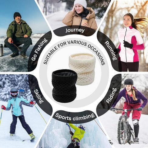 Winter Neck Warmer Fleece Lined Knitted Neck Warmer Soft Mask Face Warmer Neck for Women Men Teens Windproof Gift in Saudi Arabia
