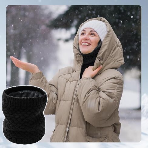 Winter Neck Warmer Fleece Lined Knitted Neck Warmer Soft Mask Face Warmer Neck for Women Men Teens Windproof Gift in Saudi Arabia
