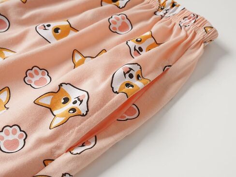 Vopmocld Big Girls' Short Sleeve & Shorts & Pants Pajama Sets 3PCS Cartoon Patterns Cute Lounge Sets for Teens 8-18 Years in Saudi Arabia