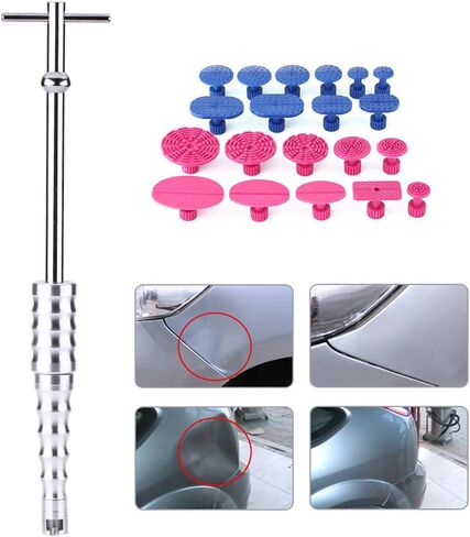 Paintless Dent Removal Kit,Paintless Dent Repair Hail Removal T Slide Hammer Glue Puller Tabs Car Body Tools in Saudi Arabia