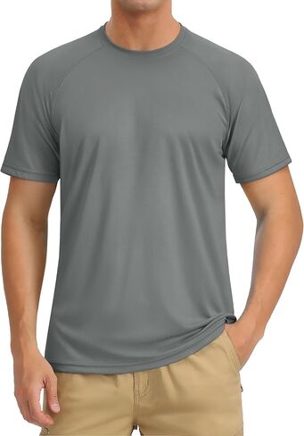 TACVASEN Men's Rashguard Shirts Short Sleeve UPF 50+ Sun Protection SPF T-Shirt Quick Dry Fishing Swim Athletic Tops in Saudi Arabia