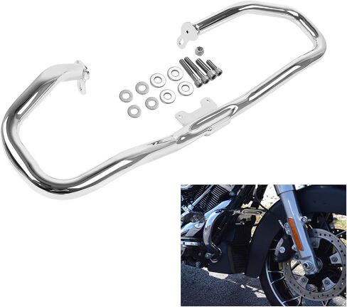 CHIFUN Engine Guard Bumper Protector Highway Crash Bars Compatible with Harley 2014-2024 Touring Road King Street Electra Glide Gloss Black Motorcycle Frame Protection Bars in Kuwait