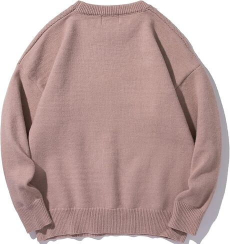 Men's Graphic Oversized Sweater Unisex Knit Aesthetic Sweaters Streetwear Casual Tunic Pullover Jumper in Kuwait
