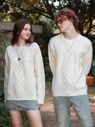Men's Graphic Oversized Sweater Unisex Knit Aesthetic Sweaters Streetwear Casual Tunic Pullover Jumper in Kuwait