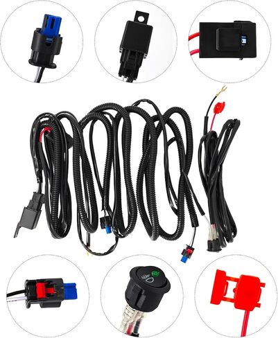 GM1039290 GM1038290 مجموعة مصابيح الضباب LED مع مجموعة مصابيح المصد الأمامي مع سرج الأسلاك مع حواف غطاء المصابيح لـ 2022 2023 2024 GMC Sierra 1500 استبدال # GM2593338 GM2592338 in Kuwait