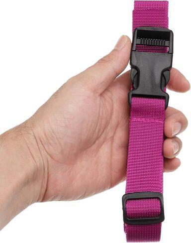 HARFINGTON 4pcs Luggage Straps 1" x 118" Utility Multi-Purpose Luggage Connector Strap Nylon Adjustable Suitcase Belt with Buckle for Travel Outdoor Bag Luggage Packing Accessories, Black in Kuwait