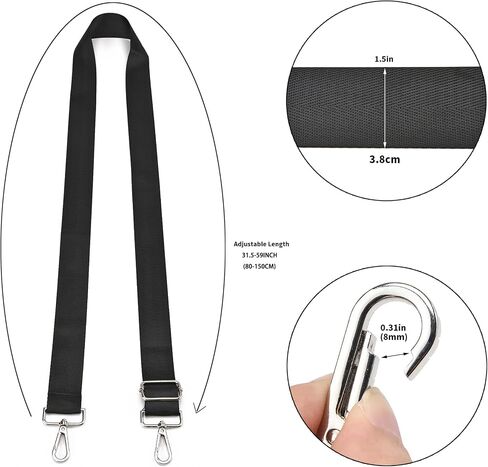 KURGOOL Wide Purse Strap,Shoulder Strap (Solid),Adjustable Replacement Belt Crossbody Canvas Bag Handbag（1.5"Wide in Saudi Arabia