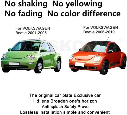 زجاج بديل للمرآة الجانبية للركاب لسيارة Volkswagen Beetle 2001-2010، زجاج مرآة الرؤية الجانبية اليمنى المسخن بالطاقة لسيارة VW Beetle 2001 2002 2003 2004 2005 2006 2007 2008 2009 2010 in Saudi Arabia