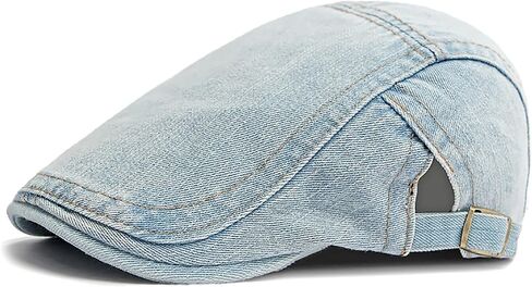 XYIYI Men Denim Newsboy Cap Women Cotton Flat Ivy Gatsby Cabbie Driving Berets Hat in Kuwait