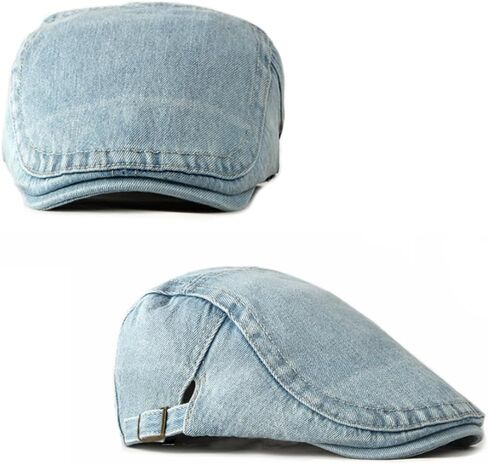 XYIYI Men Denim Newsboy Cap Women Cotton Flat Ivy Gatsby Cabbie Driving Berets Hat in Kuwait