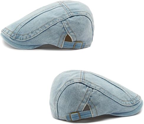 XYIYI Men Denim Newsboy Cap Women Cotton Flat Ivy Gatsby Cabbie Driving Berets Hat in Kuwait