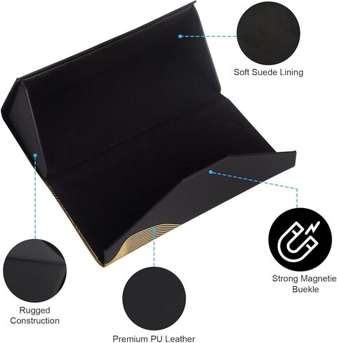 RayLove Glasses Case,Foldable Glass Case Magnetic Folding Hard Shell Sunglass Case for Sunglasses Eyeglasses Reading Glass in Kuwait