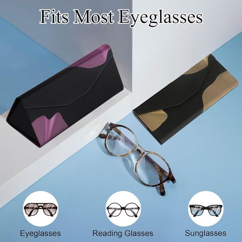 RayLove Glasses Case,Foldable Glass Case Magnetic Folding Hard Shell Sunglass Case for Sunglasses Eyeglasses Reading Glass in Kuwait