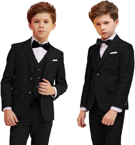 بدلات للأولاد 3 قطع بدلة للأولاد رسمية للأطفال الصغار سترة وسروال Kis Tuxedos in Saudi Arabia