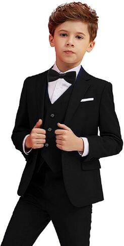 بدلات للأولاد 3 قطع بدلة للأولاد رسمية للأطفال الصغار سترة وسروال Kis Tuxedos in Saudi Arabia