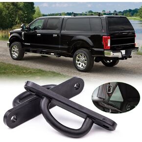 2 PCS Rotary Latch D Shape Striker Plates Compatible with Century Leer Truck Cap Parts 100LE 100XL D-Loop Striker Plate Truck Caps Replaces 5423020000 Black