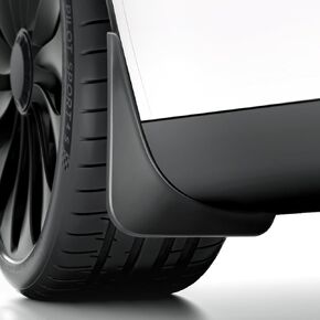 REEVAA 2024 Upgrade Tesla Model Y Accessories - Mud Flaps [Military-Grade Upgrade] [No Drilling Required] All-Weather Mud Splash Guard Body Kits for Tesla Model Y 2024-2020, Black (Set of 4)