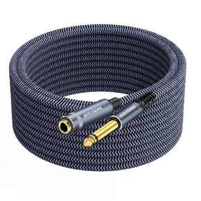 1/4 inch Mono Extension Cable 10ft, 1 4 inch TS Male to Female Mono Quarter inch Guitar Extension Cable, 1/4 TS Extension Cable for Guitar,Keyboard,Amplifier,Mixer,CD Player