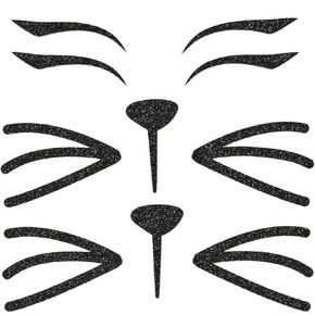 Merroyal Cat Face Jewels, Cat Face Stickers Halloween Costume Accessories for Women and Girls