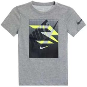 Nike 3Brand 2PC Big Boys Box Logo Gradient Tshirt and Sock Set (Carbon Heather, Large)