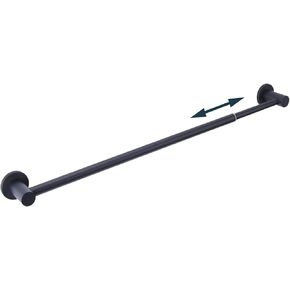 18-31.5 inches Adjustable Magnetic Curtain Rod for Metal Door, Magnetic Towel Bar Holder for Kitchen Refrigerator, Magnet Flip Calendar Chart Rod for Classroom Whiteboard, Black, 1 Pack