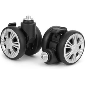Luggage Replacement Wheels with Brake System, 360 Swivel Wheel Replacement Luggage Travel Suitcase Casters, Suitcase Wheels Replacement with Brake for Suitcase Parts