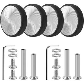 4 Packs Luggage Replacement Wheels Set OD 57mm, Universal Suitcase Swivel Wheels, Mute Caster Suitcase Replacement Wheels