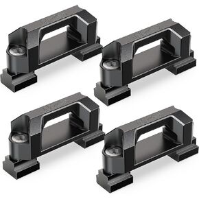 MZS Truck Bed Rail Cleats, Tie Down Anchors T Slot Nuts Compatible with Tacoma Tundra Ram 1500 Gladiator Pickup for Cargo Trailer, Replace PT27835160 PT27835112 PT2780C010 Black, Pack of 4
