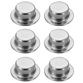 Spring Steel Pusher Cap Studs, 5/8 Inch Axle Pushnut Fastener 6 Pack, Perfect Alternative for Cotter Pins for Hand Trucks, Rolling Bins, and Lawn Wagons