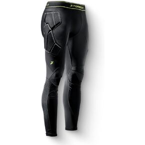 Storelli BodyShield Goalkeeper Leggings 3, High-Impact Protection, Sweat-Wicking, UV-Resistant Athletic Bottoms for Soccer & Heavy-Duty Sports | Black | Medium