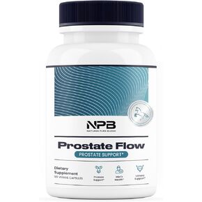 Nature's Pure Blend Prostate Flow دعم البروستاتا - صحة الرجال - دعم المسالك البولية - 90 كبسولة - بالميتو المنشاري العضوي - الكركم (95% كوركومينويد) - أوراق الشاي الأخضر - التوت البري - تدفق البروستاتا