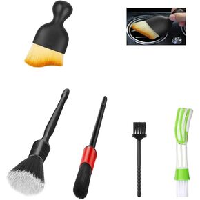 Car Detailing Brushes Duster Cleaning Kits, Soft Hair Dashboard Air Vent Crevice Dusting Detail Cleaner Interior Accessories Tools for Car Decoration,Automotive,Truck,SUV,RV